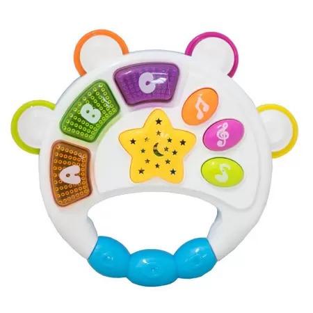 Pandeiro Musical Infantil Baby Magic Com Luz Brinquedo Criança Bebe