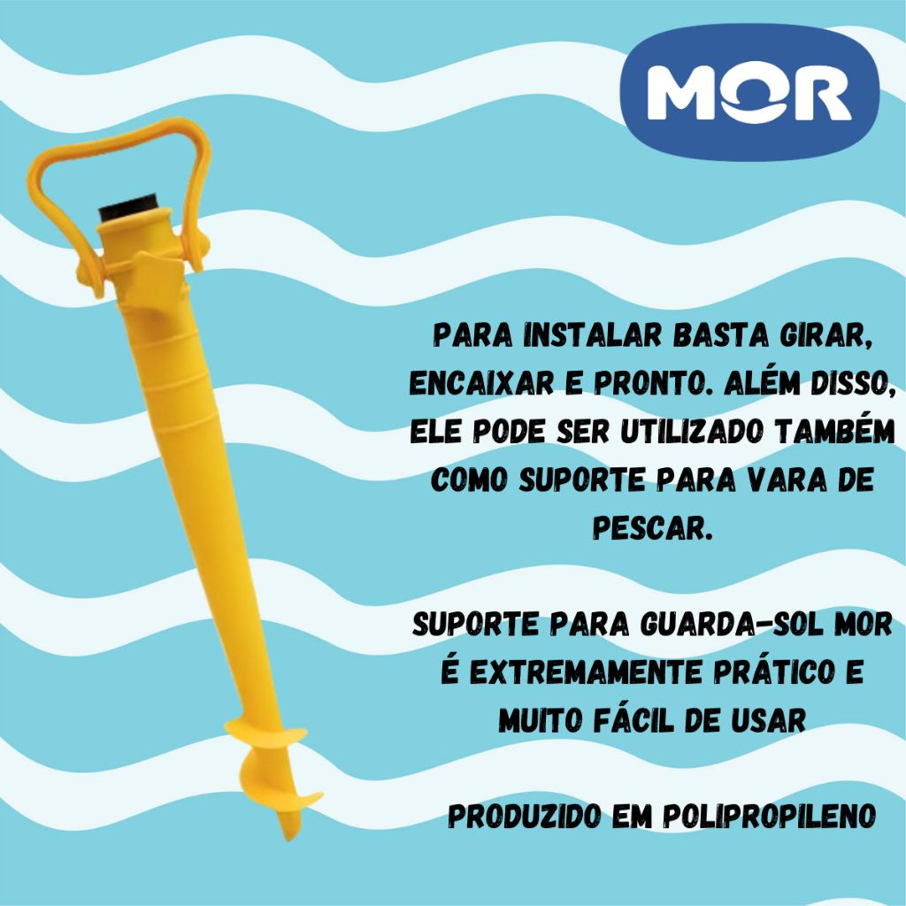 Furador De Areia Ancora Suporte Guarda Sol Praia Verão Mor