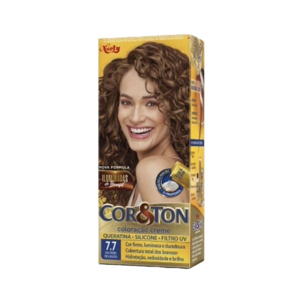 Tintura Cor Ton 7.7 Marrom Dourado