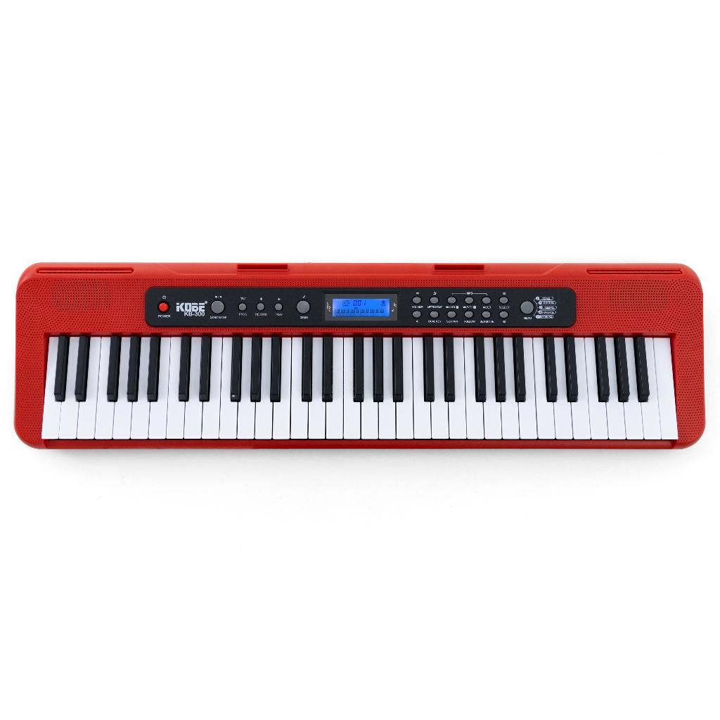 Teclado Musical Eletrônico Kobe Kb-300 5/8 61 Teclas Com Sensibilidade C/Pedal Sustain