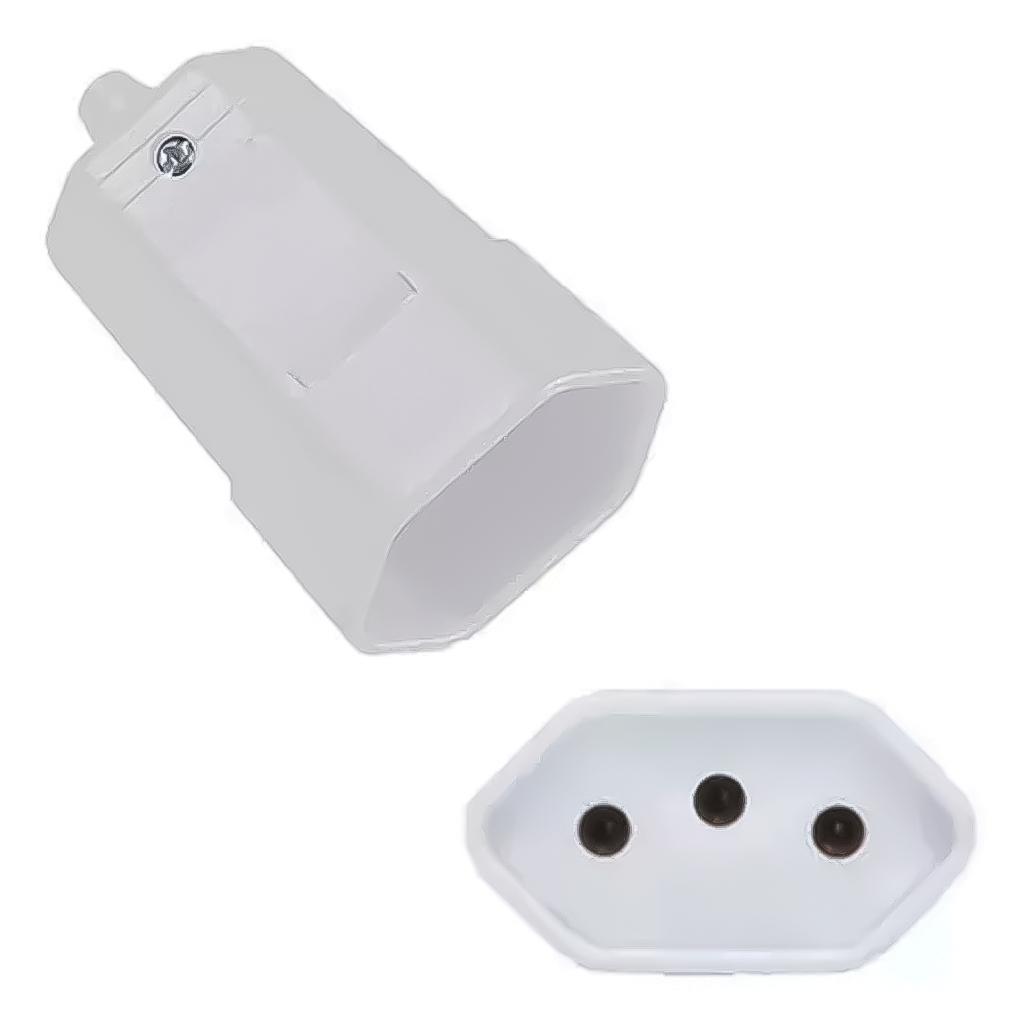 Pino Plug Tomada Fêmea Preta Ou Branca Com 3 Pinos 10A Energia Extensão Tomada Móvel Prático