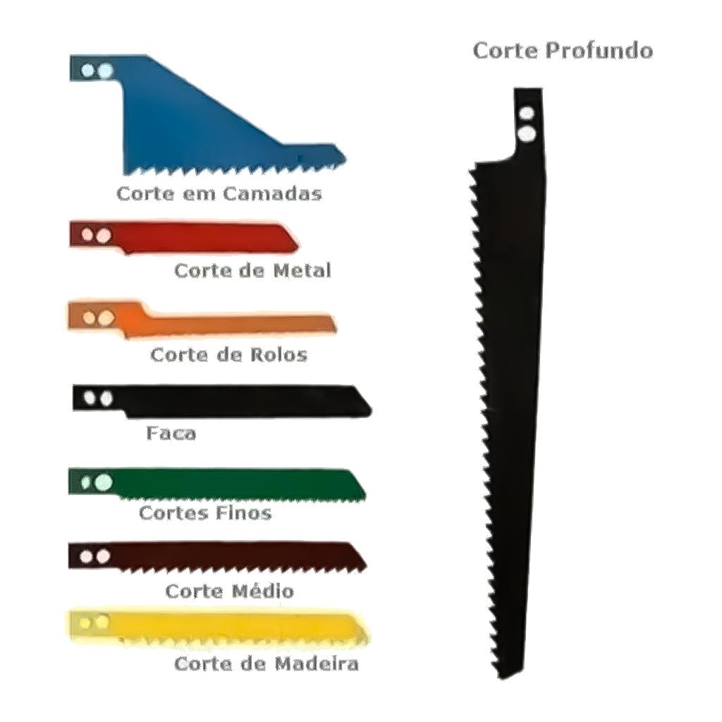 Jogo De Lâminas Para Serra Tico 8 Peças Para Metal Plástico Madeira Pvc