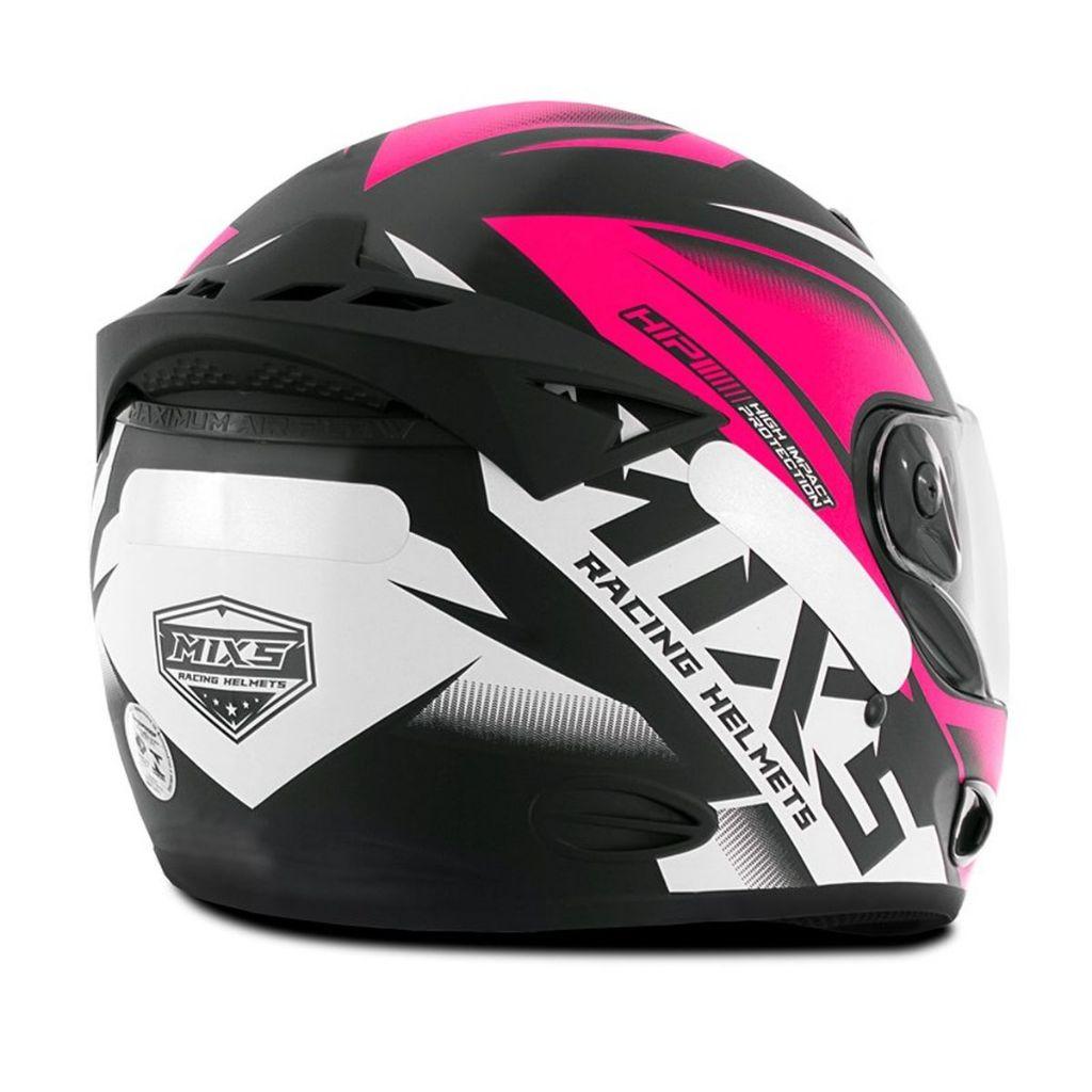 Capacete Moto Feminino Masculino Fechado Mixs Mx2 Storm Brilhante Viseira Cristal Tam. 56 58 60 62