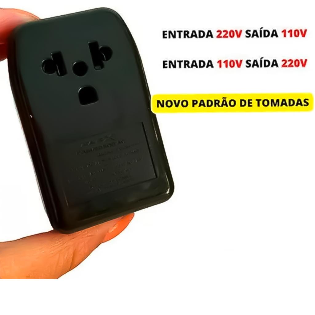 Mini Transformador De Energia Tomada Conversor De Tensão Bivolt Para Aparelhos De Até 50W