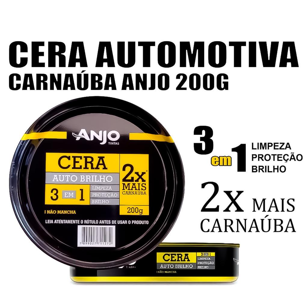 Cera Automotiva Auto Brilho Para Veículos Base De Carnaúba Limpeza Proteção Carro Moto Profissional