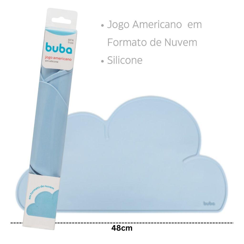 Jogo Americano Buba Em Silicone Com Design De Nuvem 48x27cm Buba