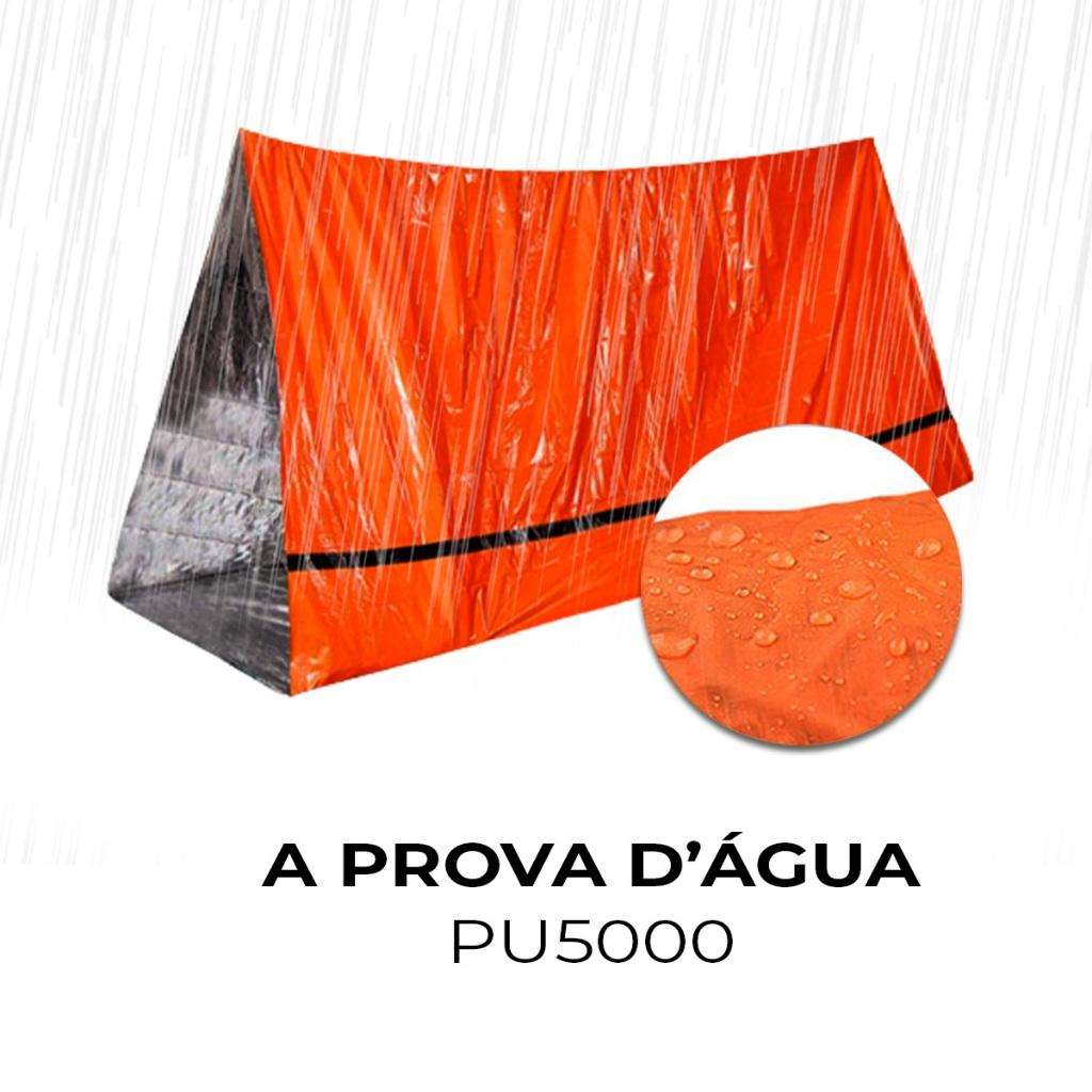 Cobertor Manta Térmica Aluminizada Bask Impermeável Emergência Resgate Sobrevivência Apito Corda Camping