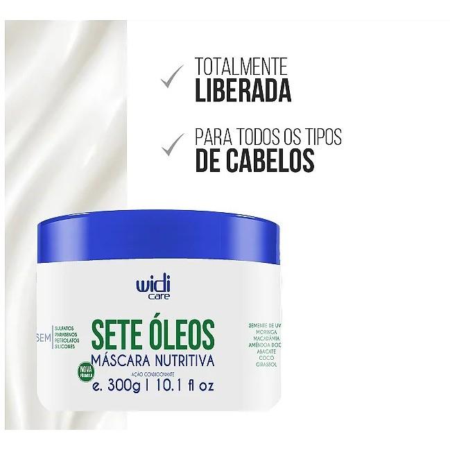 Máscara Nutritiva Sete Óleos 300g - Widi Care