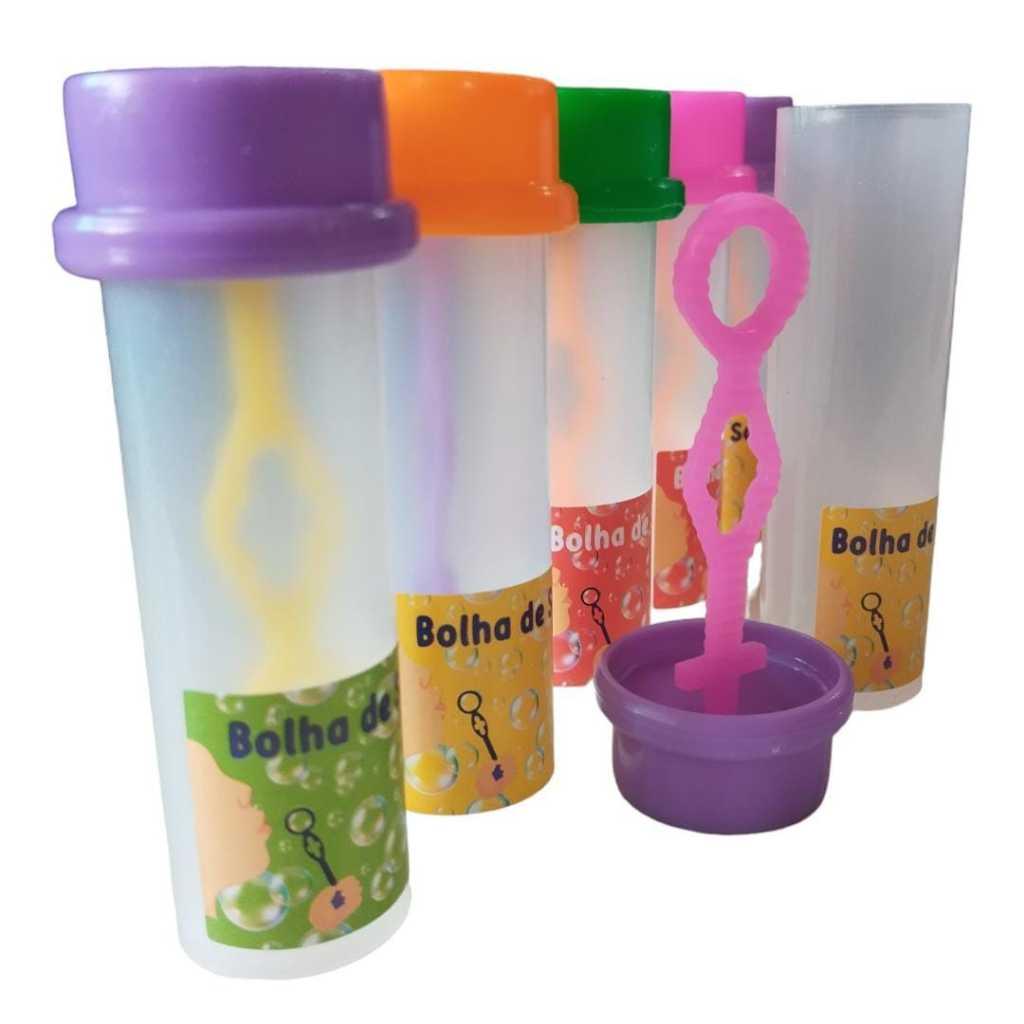 30 Tubo Tubete Para Bolha De Sabão Brinquedo Infantil Para Kit Festa Lembrancinha Aniversario Prenda