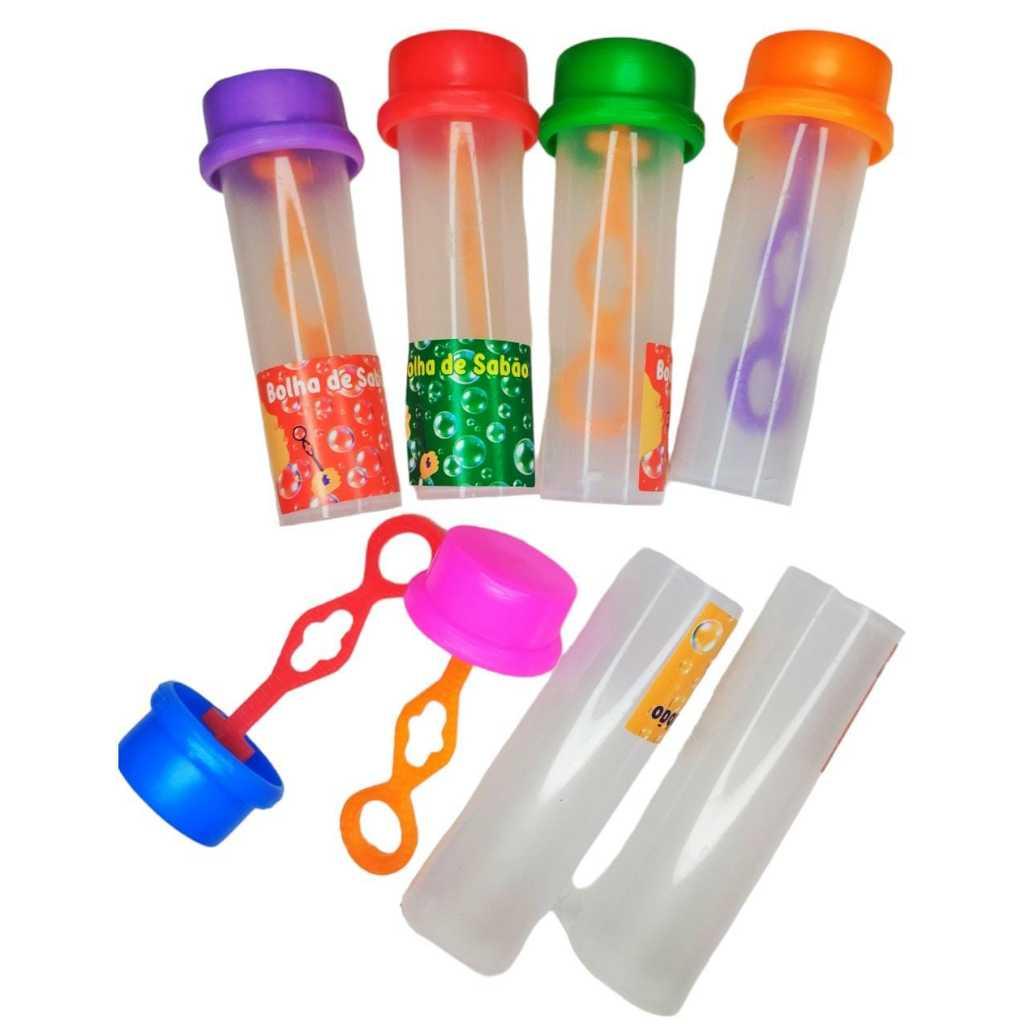 20 Tubo Tubete Para Bolha De Sabão Brinquedo Infantil Para Kit Festa Lembrancinha