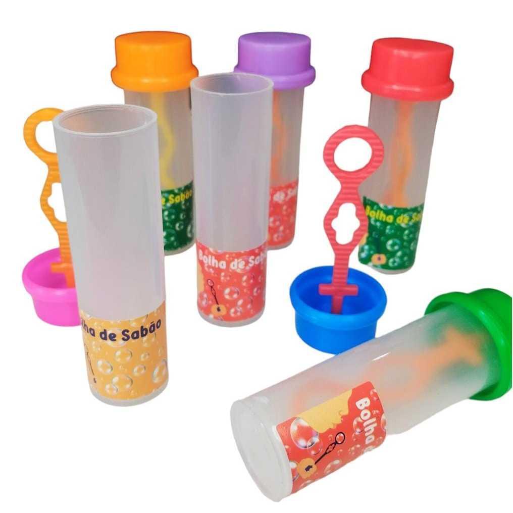 50 Tubo Tubete Para Bolha De Sabão Brinquedo Infantil Para Kit Festa Lembrancinha Aniversario Prenda