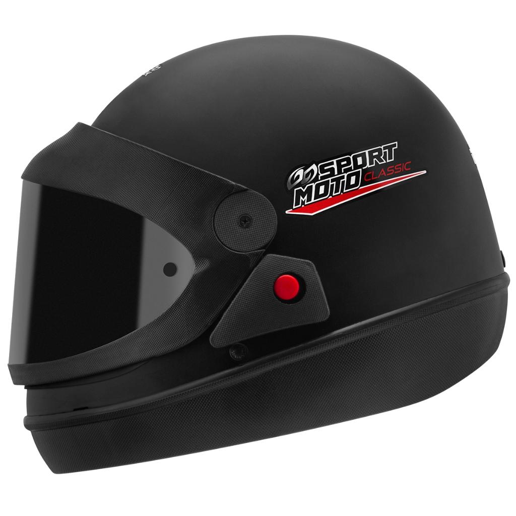 Capacete Automático Feminino Masculino Fechado PRO Tork Sport Moto Classic Viseira Fumê Preto Fosco