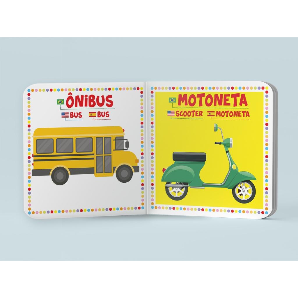 Coleção Minha Primeira Biblioteca Trilíngue - Veículos