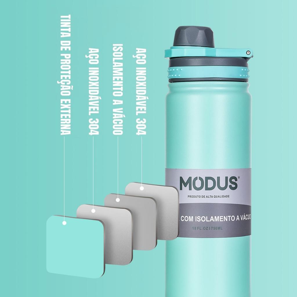 Modus Garrafa Térmica Esportes Pote Dupla Camada Presente De Aço Inoxidável Termos Portáteis 750ml
