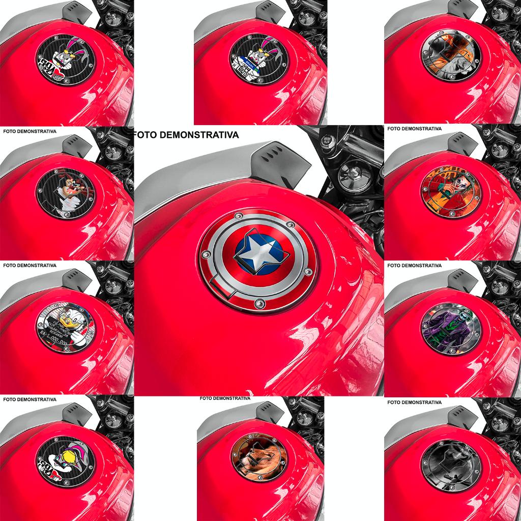 Adesivo Tampa Tanque Moto Cg Titan Start Fan 160 Sticker Coringa 59D 244 Nato Jesus Leão Tio Patinha