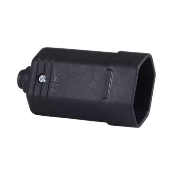 Tomada Fêmea Desmontável 2p+t 10 Tmd1-3 - Preto Margirius
