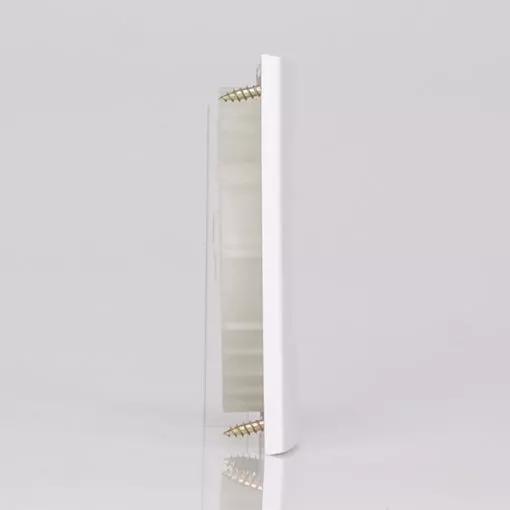 Conjunto Placa Espelho Moldura Tampa Para Interruptores E Tomadas 2 Modulos 80x80 Eb Sleek - Margirius Branco
