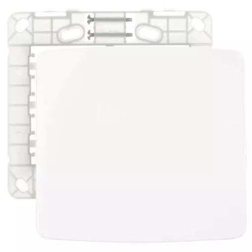 Conjunto Placa Espelho Moldura Tampa 4x4 Cega B3 - Margirius Branco