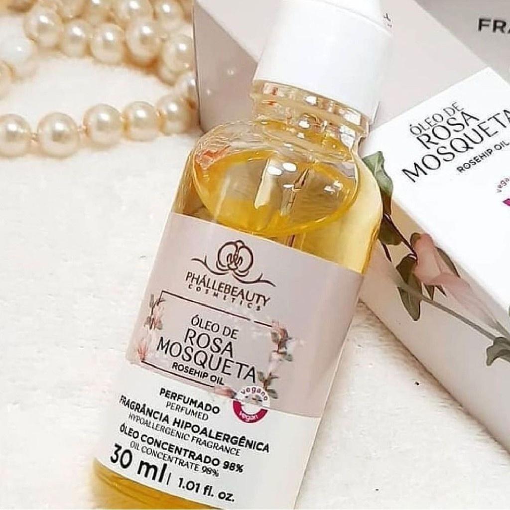 Kit Com Sérum Facial Rosa Mosqueta +sérum Facial Clareador +esfoliante Facial Phallebeauty