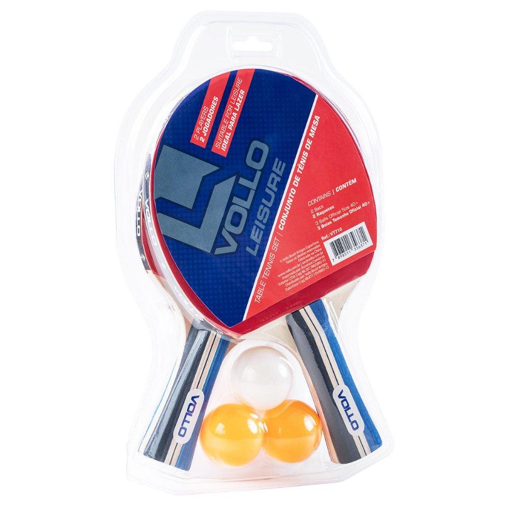 Kit Tênis De Mesa Oficial 2 Raquetes E 3 Bolas 2 Estrelas Padrão Internacional Ittf Vollo Ping Pong