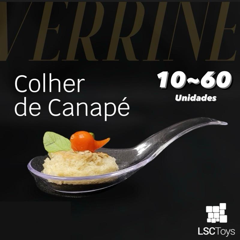 10 50 Colher Indiana Para Finger Food Canapé Acrílico Menu Buffet Jantar