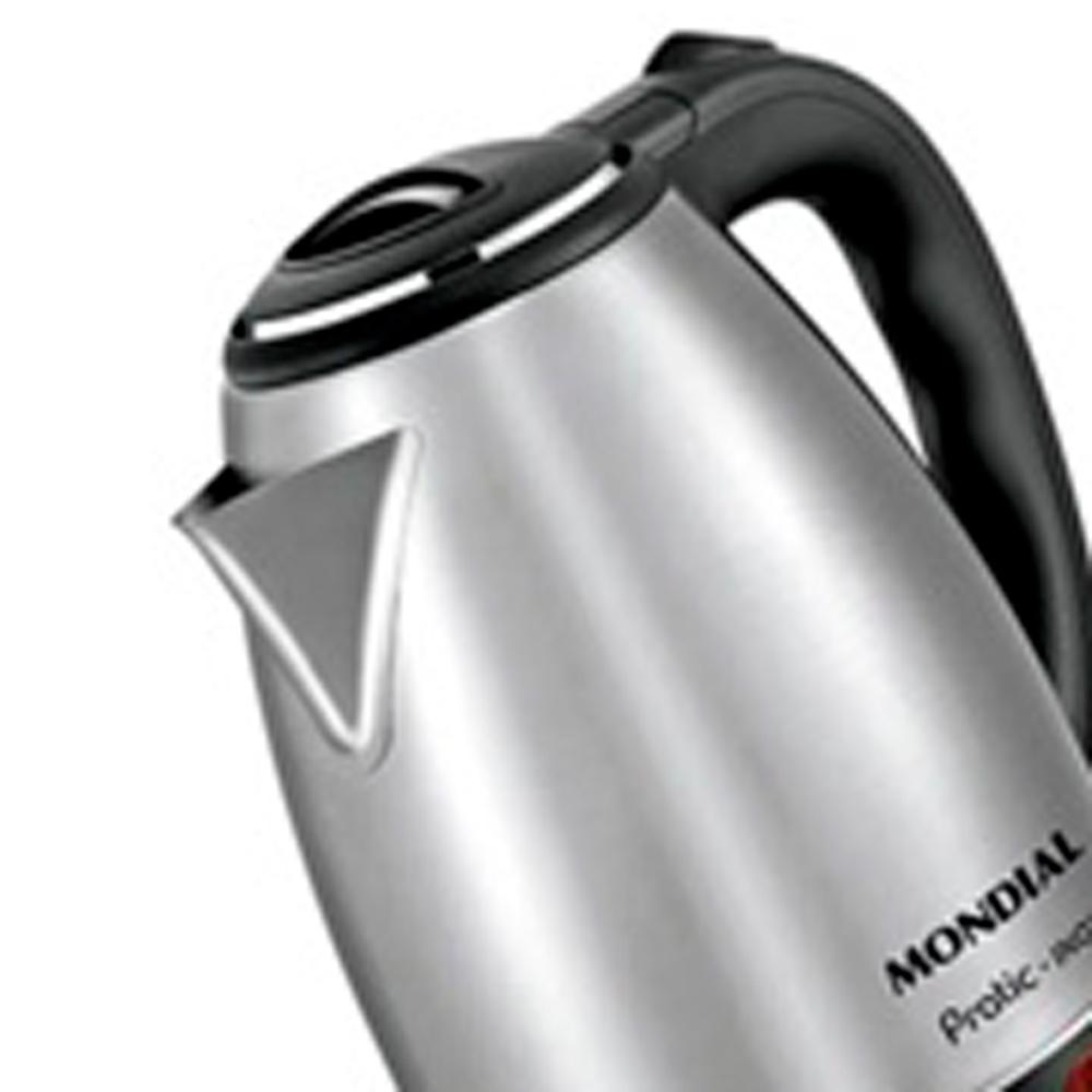 Chaleira Eletrica Inox Filtro Removível Portátil Pratic Ce-06 2l1200w 220V Preta/inox Mondial