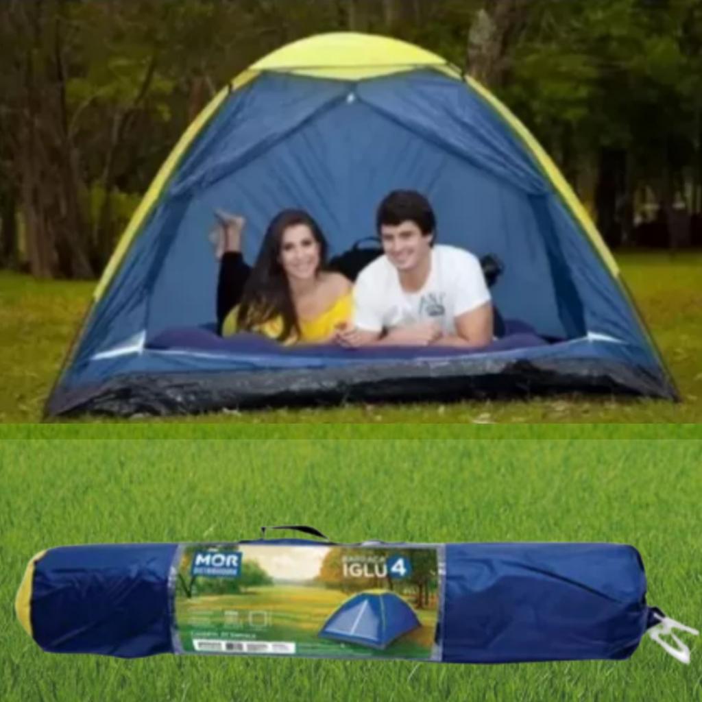 Barraca De Camping Iglu 4 Pessoas Mor Com Mosquiteiro