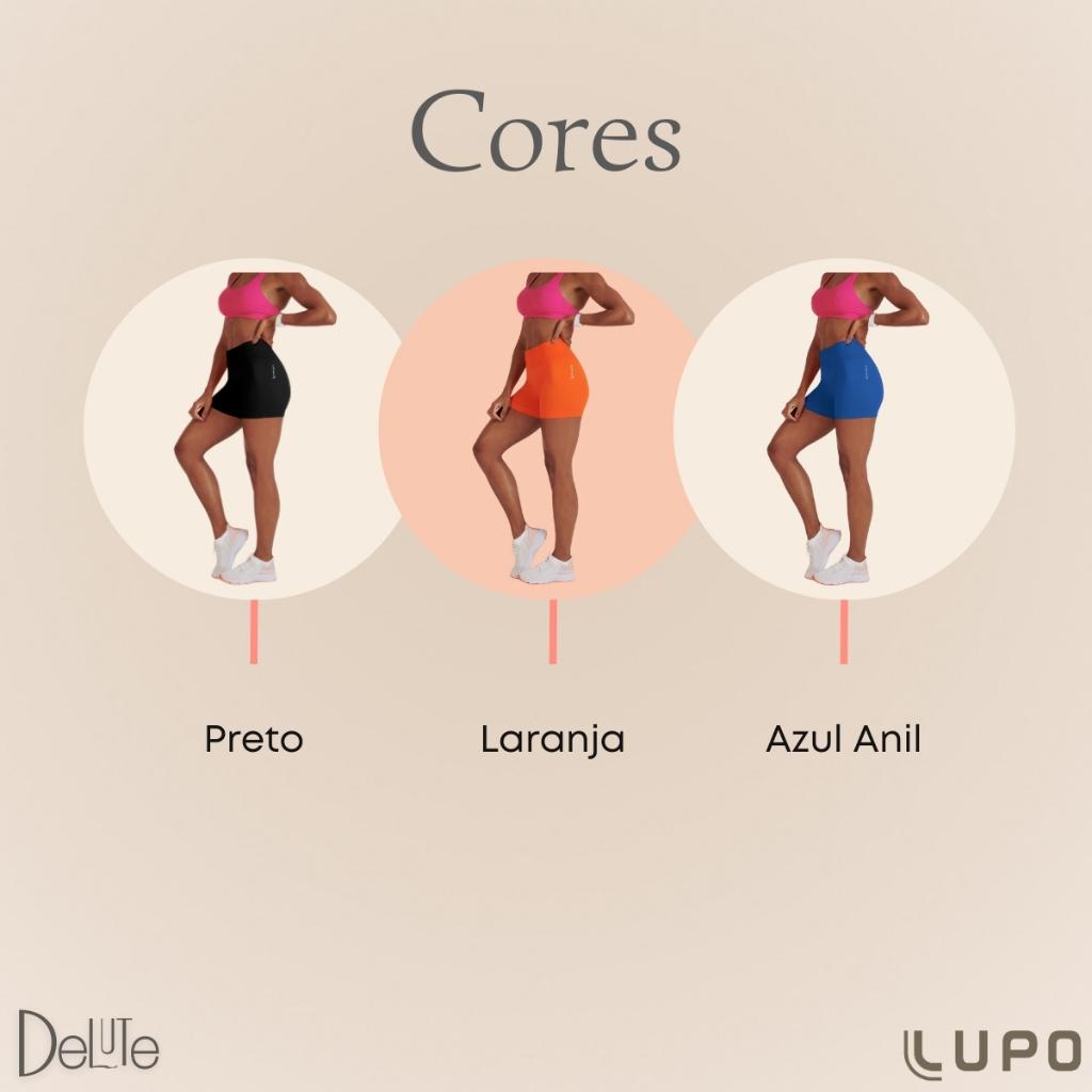 Short Fitness Lsport Feminino Lupo Cos Com Borda Interna Com Silicone Sem Costura De Academia Basic
