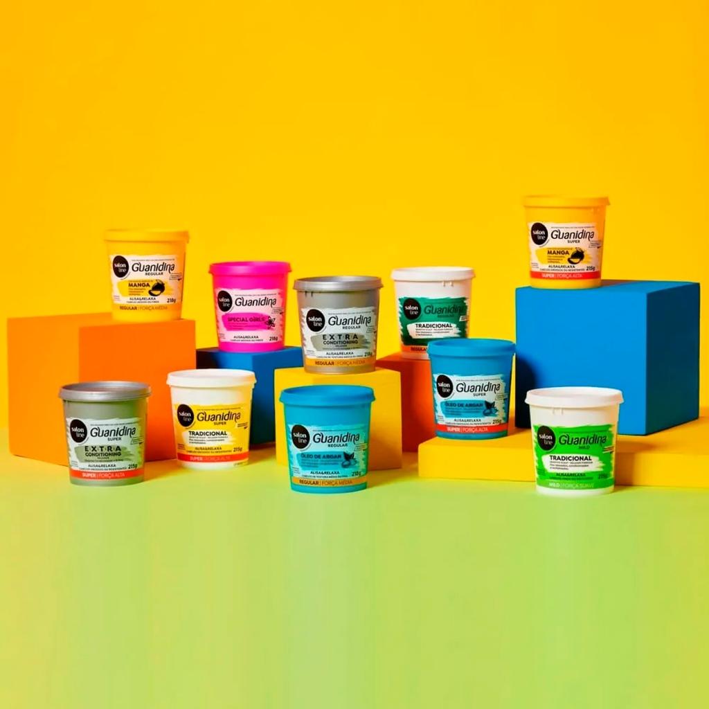 Creme Relaxante Guanidina Tradicional Alisa E Relaxa Regular Médio 218g Salon Line - 1 Unidade