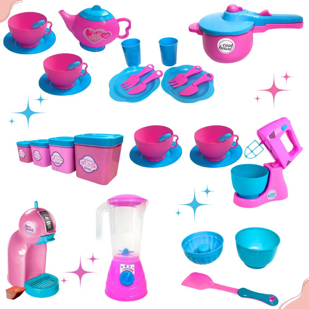 Brinquedos Cozinha Casinha Confeitaria Comidinha Menino Menina Panela Pressão Cozinhar