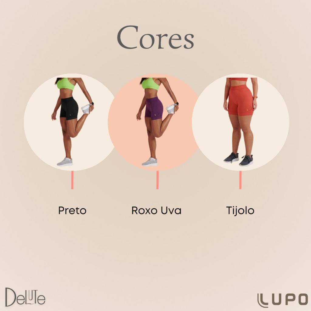 Short Feminino Lupo Attack Adulto Sport De Compressão Cós Alto De Academia Fitness Comfortfit