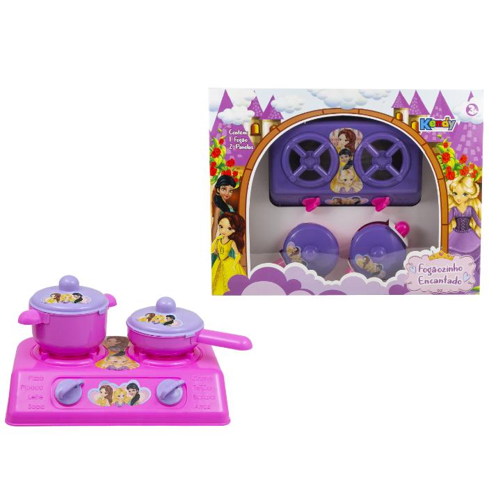 Fogãozinho Encantado Panelinhas De Princesa Brinquedo Interativo Na Caixa Para Presente