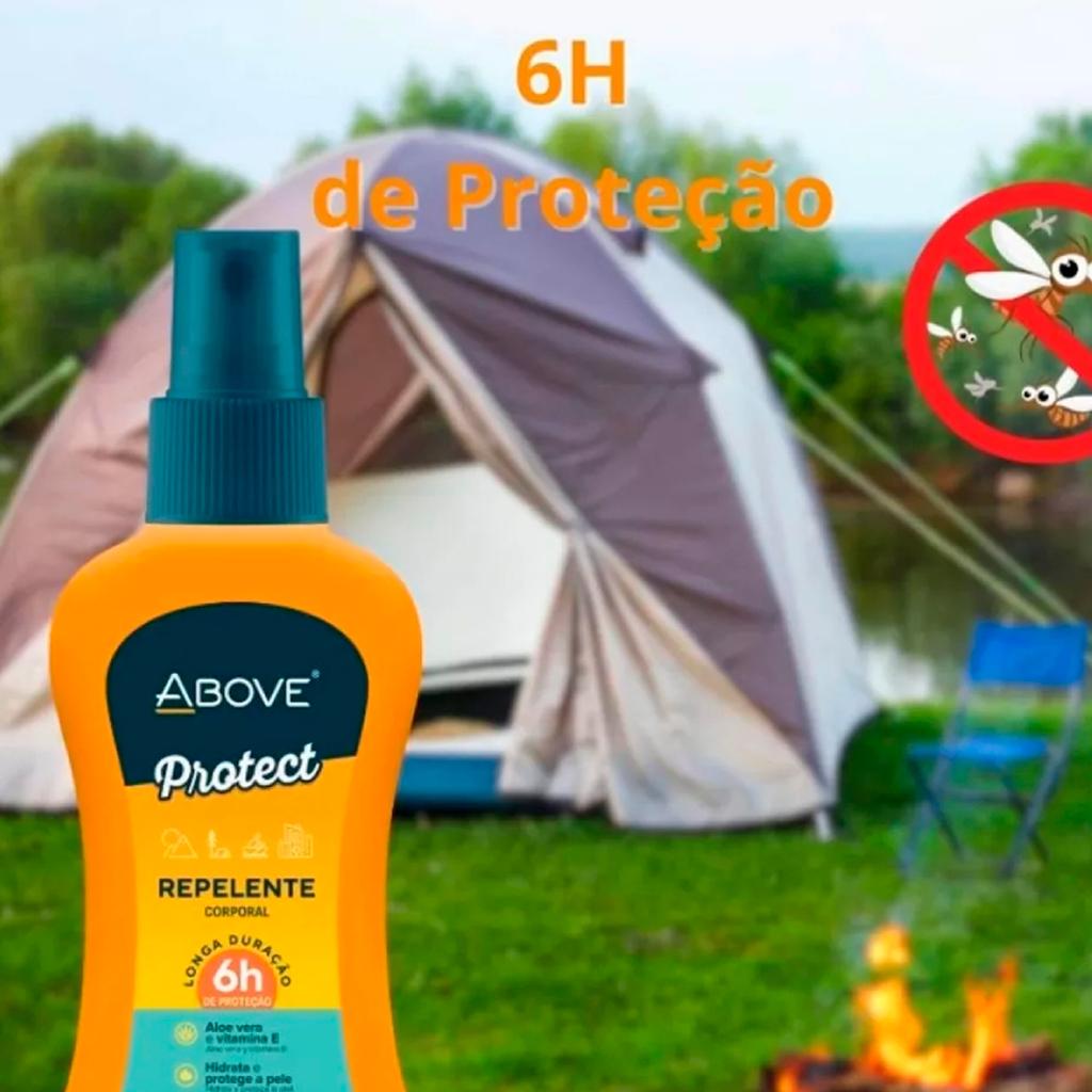 Repelente Corporal Contra Insetos Spray 100ml Above Protect Mais Proteção Ao Ar Livre Camping Pesca