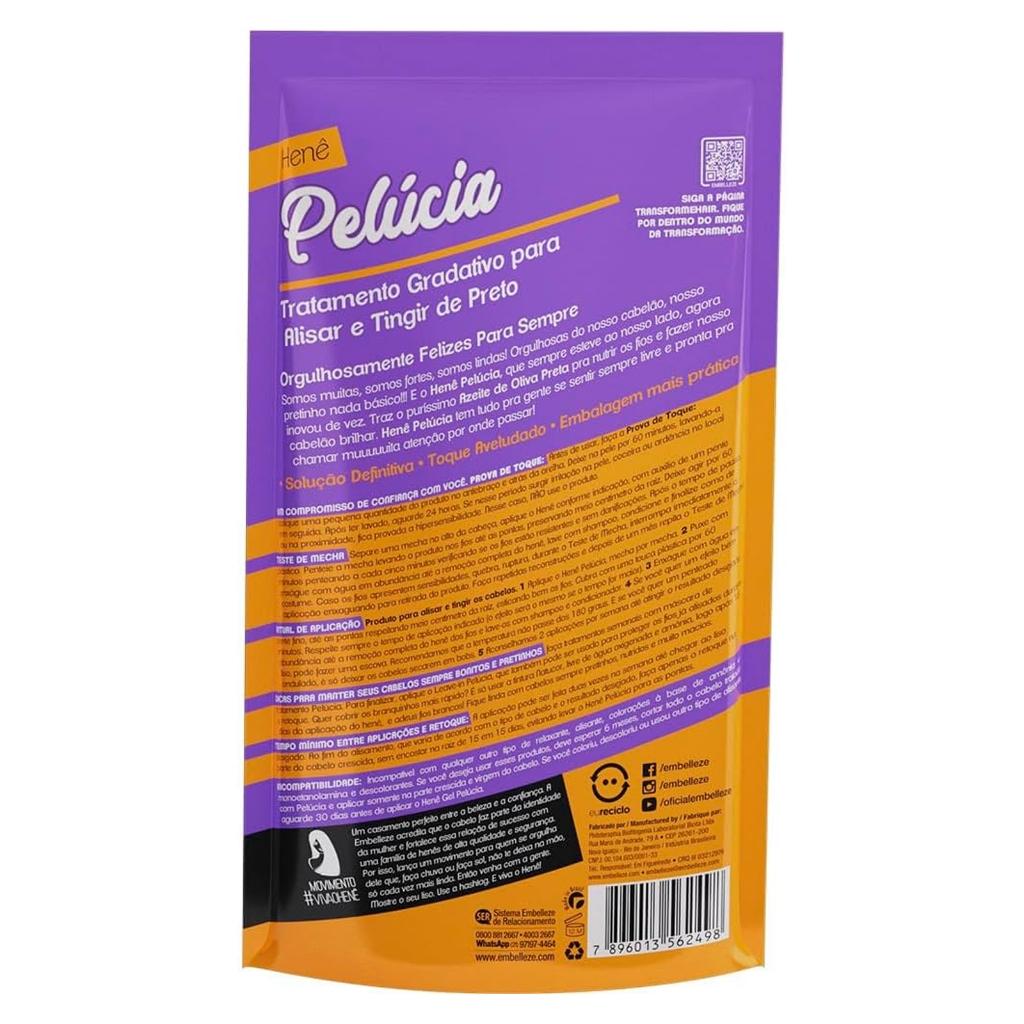 Alisante Henê Gel Pelúcia Forte Pouch 180g Embelleze - 1 Unidade (nova Embalagem)
