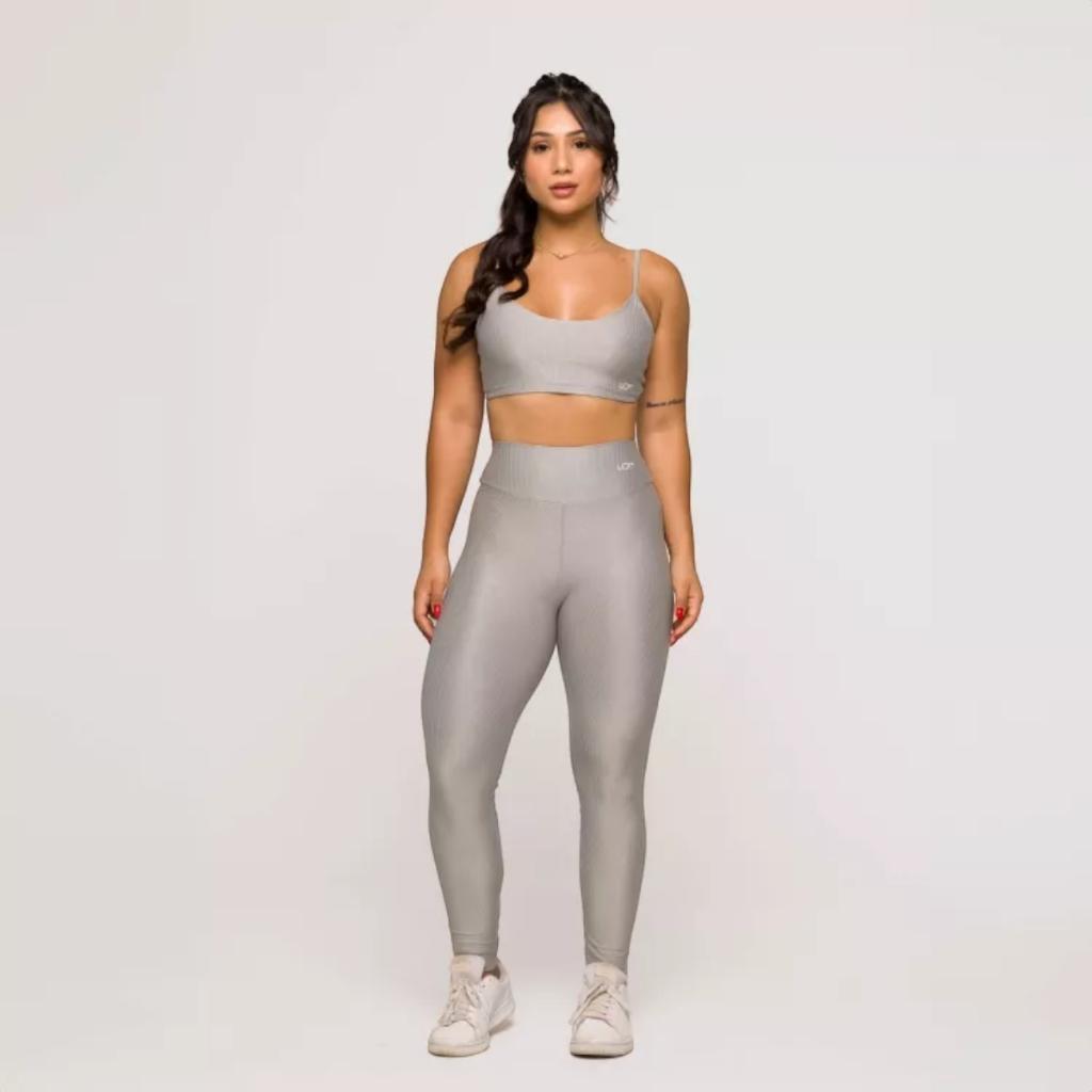 Conjunto Fitness Academia Feminino Top E Calça Legging Poliamida Feminina Crossfit Coleção Glow