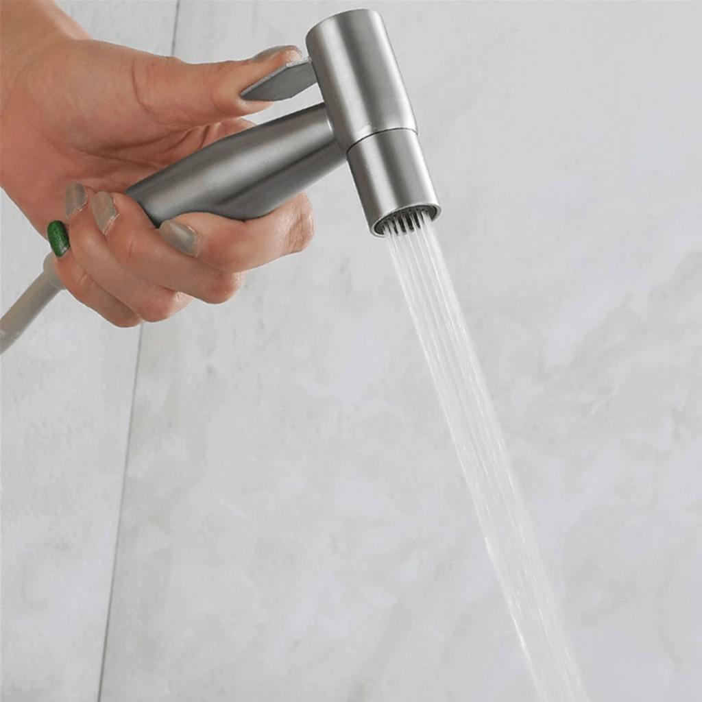 Ducha Higiênica Completa Quadrado Aço Inox 304 Prata Escovado Yesop