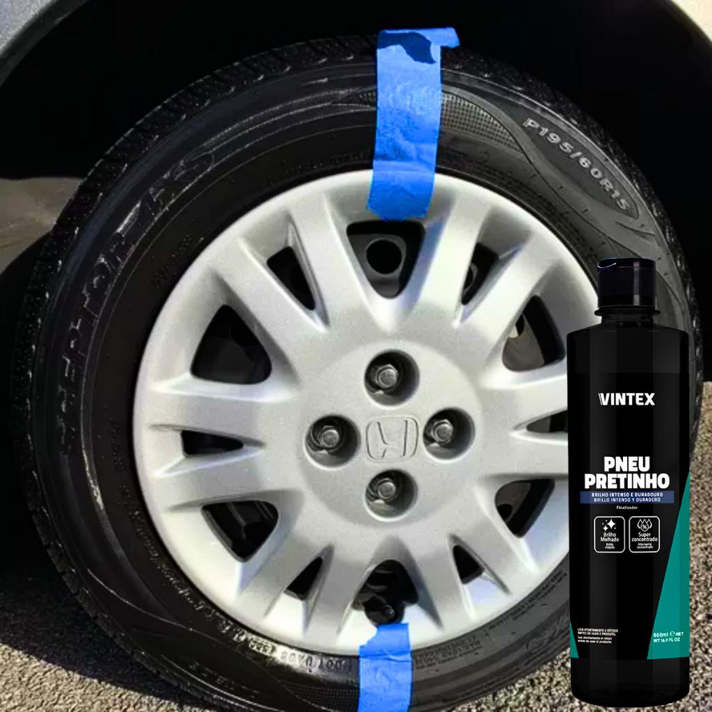 Pneu Pretinho Renova Revitaliza E Protege Moto Carro 500ml Vintex