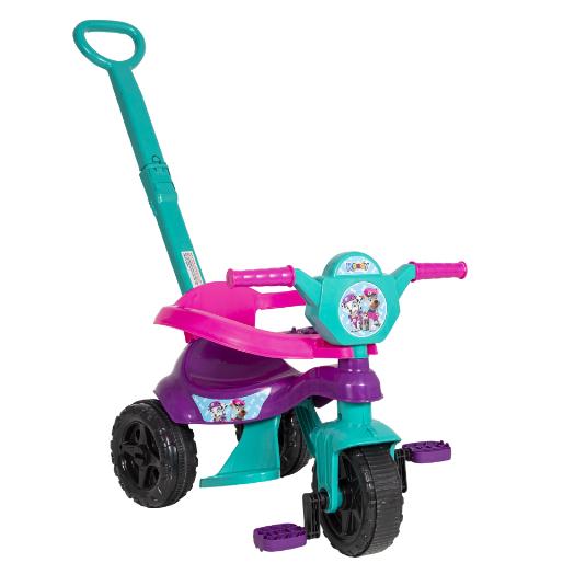 Motoca Triciclo Infantil Completa Certificada Inmetro - Modelos Roxo/rosa/vermelho E Azul