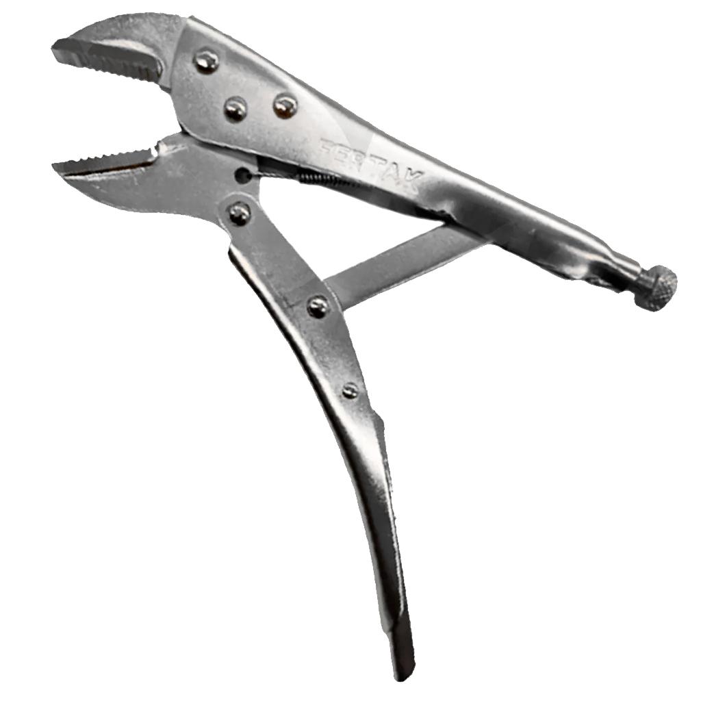 Alicate De Pressão 10pol. 25cm Mordente Boca Curva - Reta Aço Carbono Prensa Profissional