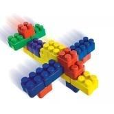Bloco De Montar 16 Peças Brinquedo Educativo Infantil Didático