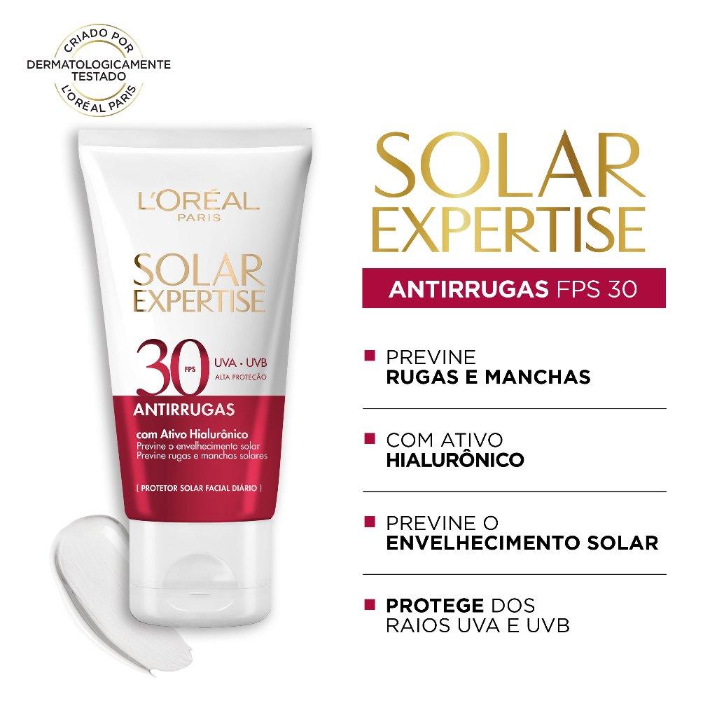 Protetor Solar Facial L Oréal Paris Solar Expertise Antirrugas FPS 30 40G