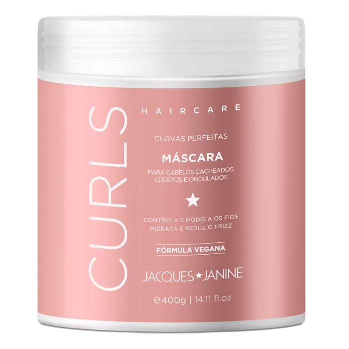 Kit Jacques Janine Hair Care Curls Shampoo 450ml Condicionador 440ml Máscara Creme Hidratação 400g
