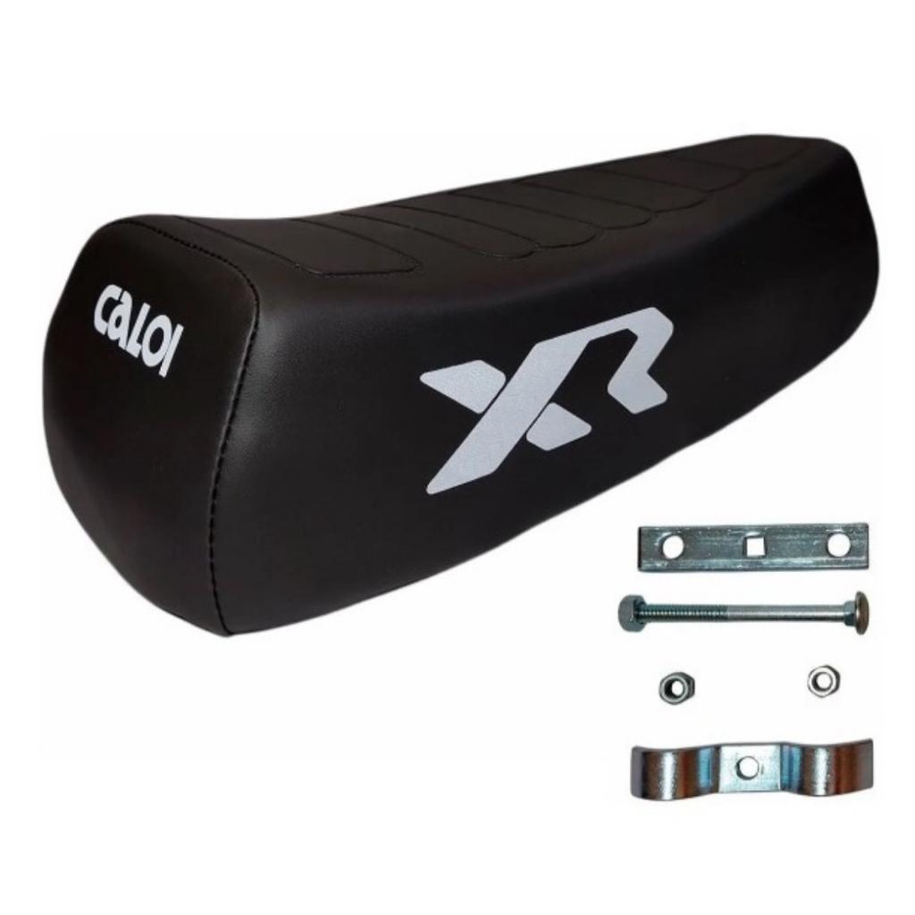Banco Mobilete Caloi Xr Com Presilhas + Bagageiro Tubão Rabetão Articulado Para Bicicleta Bike 20 24 26