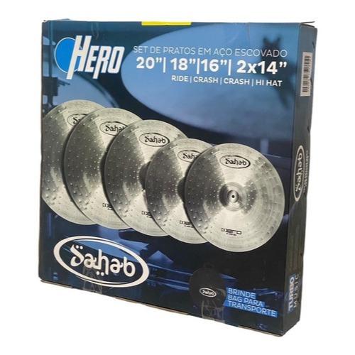 Kit Pratos Para Bateria Hero 14/16/18/20 + Bag Resistente