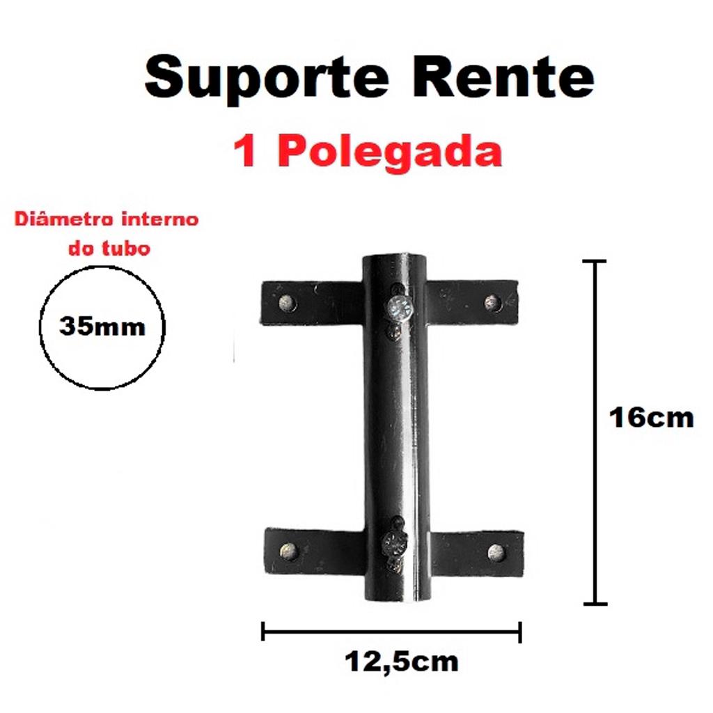 Suporte De Metal Para Fixação Fixar Mastro De Antena Reto 1 Pol. Duplo Externo Sinal TV Televisão