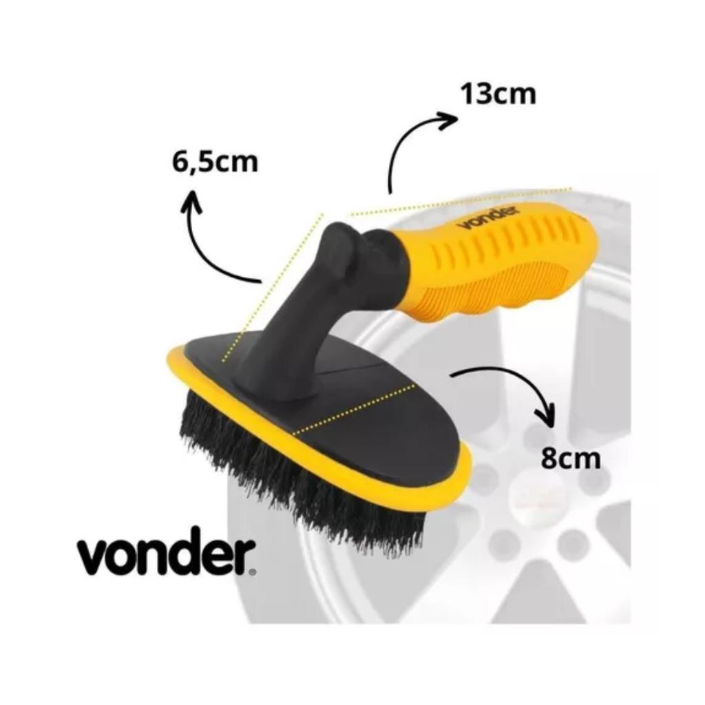Escova Para Pneus Limpeza Vonder Resistente Uso Em Carro Moto Bike Caminhão Premium Top