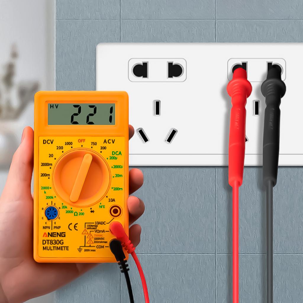 Multímetro Digital Profissional Dt-830 Com Bateria Ponta De Teste Portátil Medição Elétrica Analise
