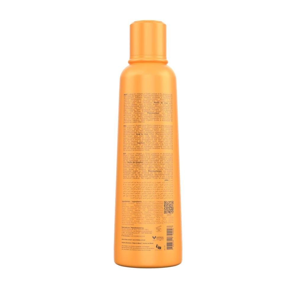 Leave-in Argan Ojon 250ml Riche Professional Creme De Pentear Sem Enxágue Com Proteção Térmica Brilho Intenso