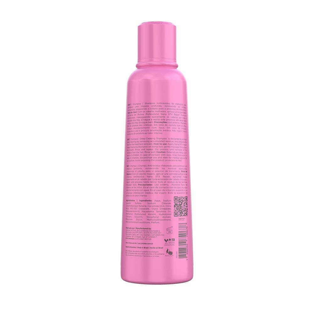 Shampoo Antirresíduo Nanobtx 250ml Richée Professional