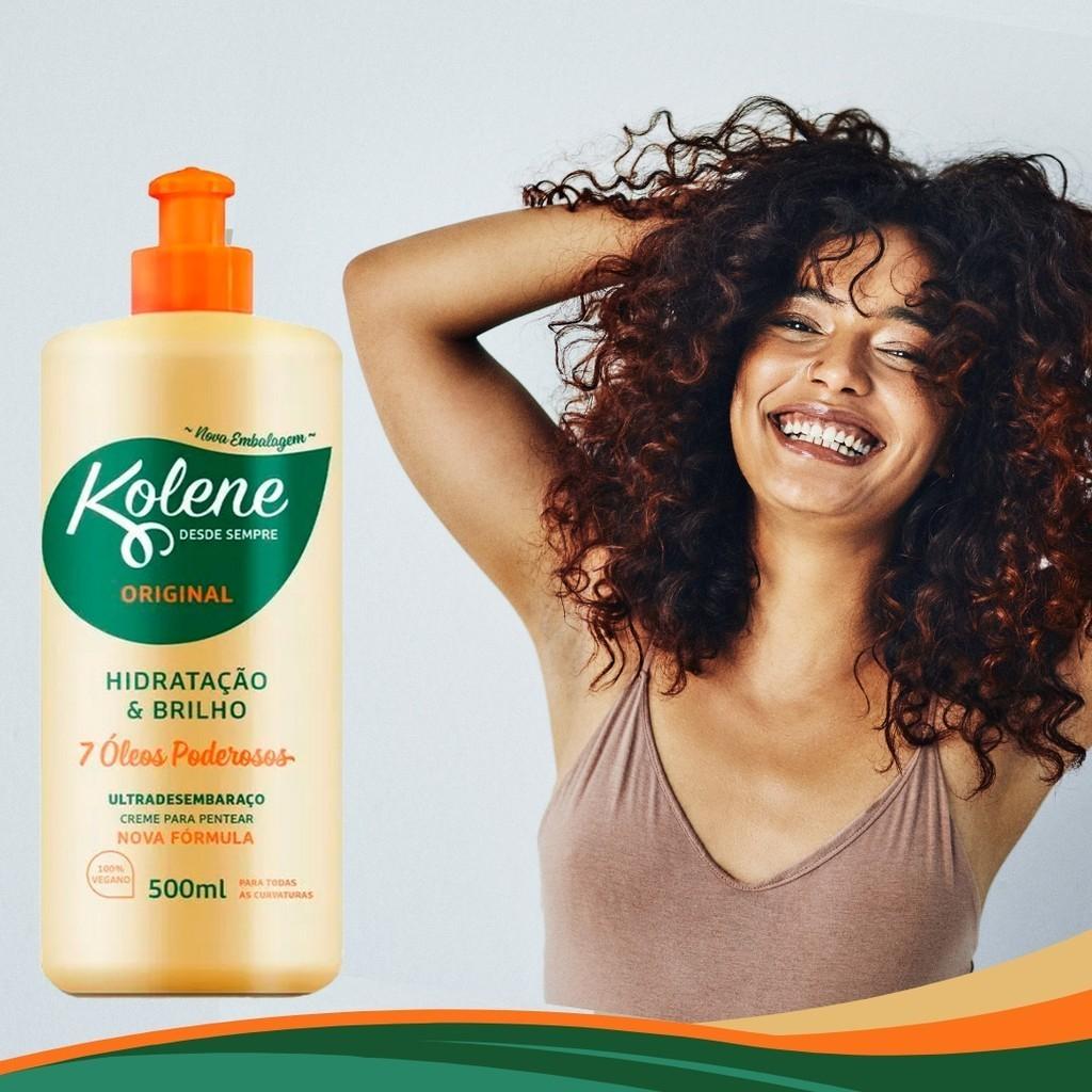 Creme Para Pentear Hidratação E Brilho Kolene Original 500ml